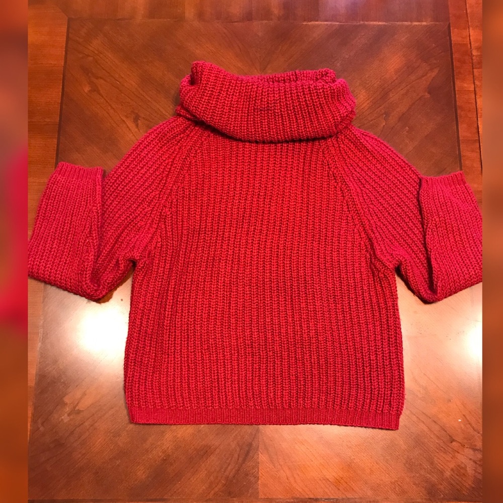 Ambiance Red knit turtleneck sweater